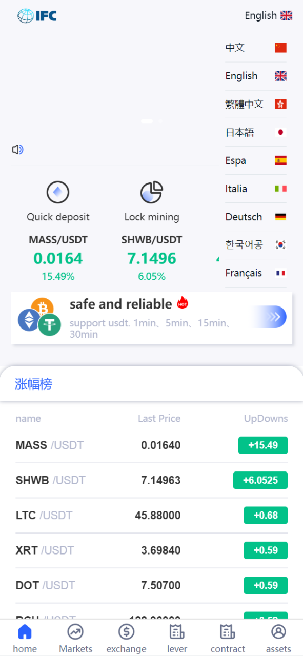 【交易所】新版UI多语言交易所/锁仓挖矿/币币秒合约交易所/全开源
